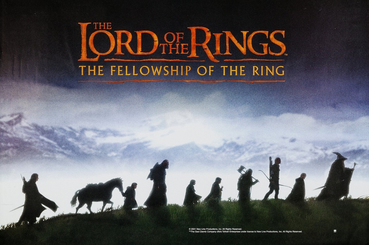 2001 Lord Of The Rings The Fellowship Of The Ring Movie Poster