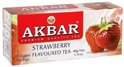Akbar Strawberry Flavoured Tea 20 Tea Bags