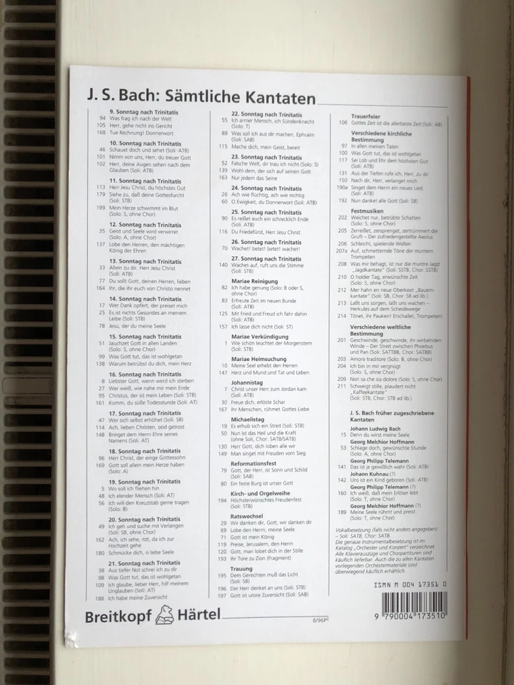 JS Bach: Cantata BWV 197 - Gott ist unsre Zuversicht - Image 2 of 3