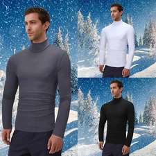 Wear Turtleneck T-Shirt For Men Long Sleeves Tailored Comfort Fit Lot