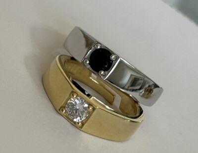 SOLITÄR RING AUS 925 SILBER, MIT STEINEN