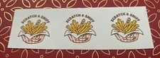 French Fries Scratch N Sniff Small Sticker Strip Of 3 Stickers