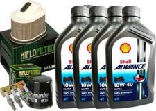 KIT/TAGLIANDO KAWASAKI Z 750 R 2011/2012 SHELL 10W40 FILTRO OLIO ARIA CANDELE