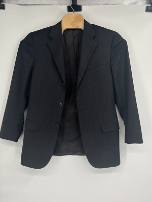 Corneliani Mens Gray Blazer Extrafine Virgin Wool Super 110's Sport Coat US 48R