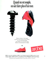 publicité Advertising 0323 1990   chaussures  Arche quand on est souple  vrille