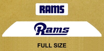 Full Size St. Louis Rams Throwback Team Name Bumper Decals Riddell VSR4 20mil 3M