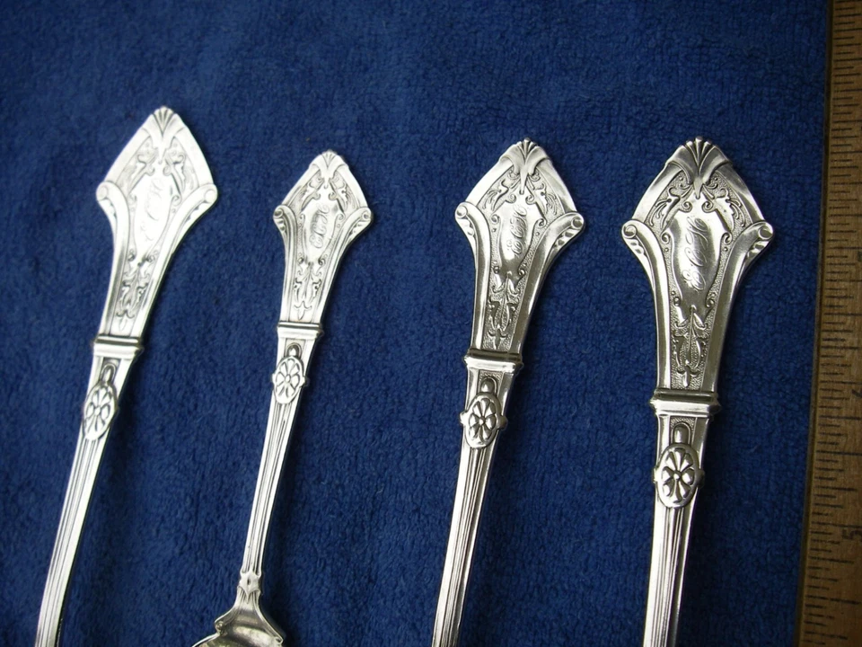 RARO! Juego de 38 piezas de cubiertos de plata George Sharp patrón gótico moneda-mono ECH-NR Foto 3 de 4