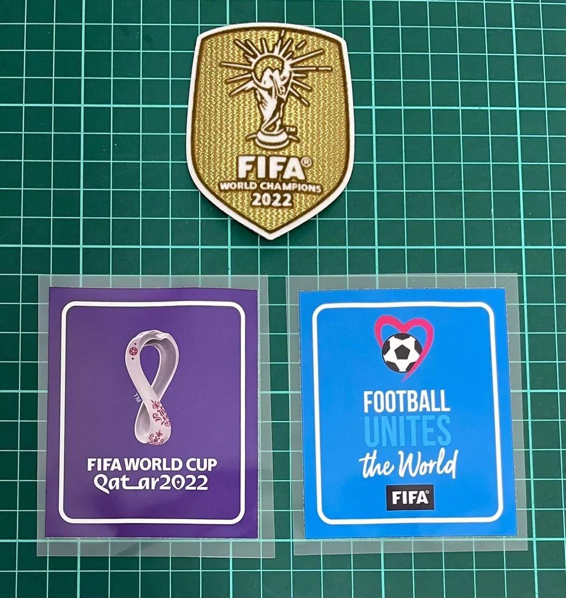 FIFA World Cup Champions 2022 Football Gold Badge Patch 