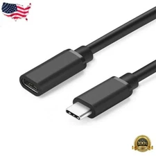 NEW Type C USB 3.1 Male to USB-C Female Extension Data Cable Extender Cord Black