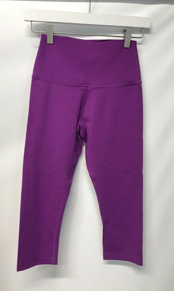 Glyder Cropped Capri Leggings Yoga Athletic Pants Purple EPOC SM - Image 2 of 4