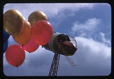 Amusement Park Ride Balloons 35mm Slide 1950s Red Border Kodachrome