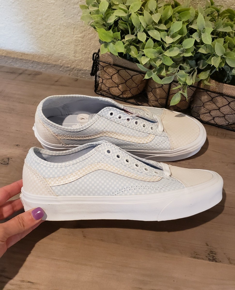 Vans Old Skool Pastel Checkerboard Tapered Sneaker Blue Women Size