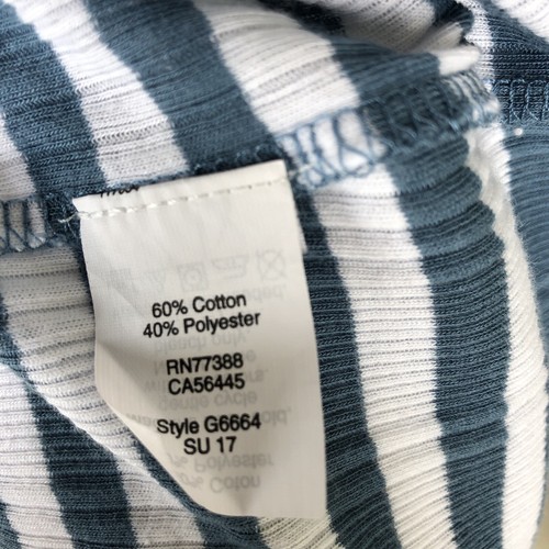 Madewell T-shirt donna blu a righe manica corta taglia L - Foto 6 di 6
