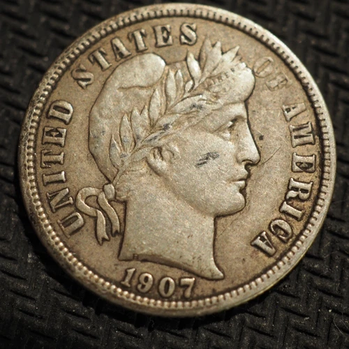 1907 **P** BARBER SILVER DIME ***NICE *** - FREE SHIPPING! X7291