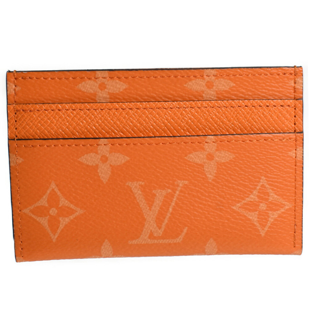 Louis Vuitton Taigarama Porte Cartes Double Card Holder Case Tangerine  Orange | eBay