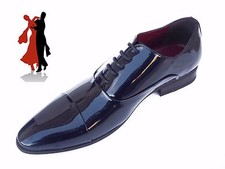 SCARPE UOMO 42 CLASSICHE eleganti vernice blu piccolo difetto 55 euro listino