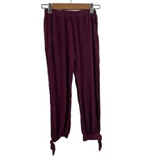 Mini YFB Pant Burgundy Knit Ankle Tie Size 6