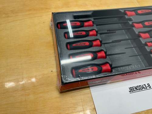 Snap-on Tools USA NEW 10pc RED Soft Grip SAE Ball Hex Screwdriver Set SGAB1000BR - 第 3/8 張圖片