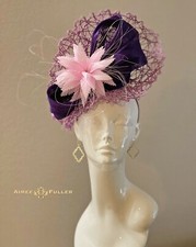Lavender Del Mar Hat Kentucky Derby Fascinator Purple Silk Pink Royal Ascot Hat