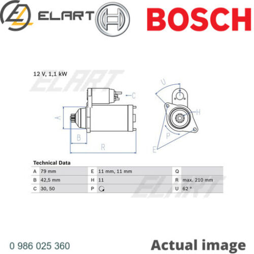 STARTER FOR VW PASSAT/B7/CC/B6/SEDAN/GRANDE/ALLTRACK/B8/Van MAGOTAN SHARAN/VAN   - Picture 1 of 7