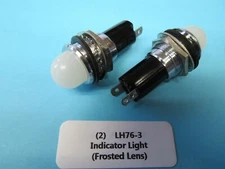 (2) High Visibility Indicator Light w/Frosted Lens Military Aircraft Ship Ratrod