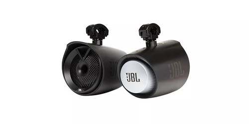 JBL MT8HLB 8" Enclosed 2-Way Tower Speaker with Tweeter & RGB Lighting