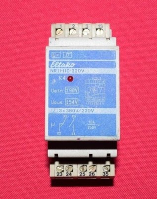 ELTAKO NR11-110-220V Netzüberwachungsrelais Monitoring Relay 1S+1Ö 3x 380/220V
