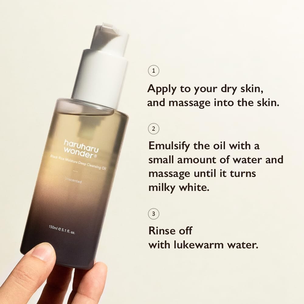 HARUHARU Wonder Black Rice Moisture Cleansing Oil 150ml | Korean Facial Cleanser