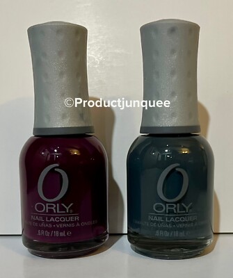 ORLY Nail Polish Lot Of 2 HTF Shades Plum Noir & Decoded