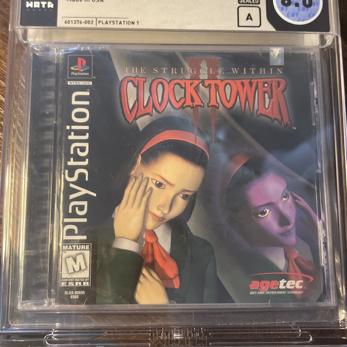 Clock Tower II 2 PS1 Factory SEALED 1st Print Black Label WATA 8.0