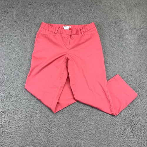 Van Heusen Studio Hose Damen 6 Koralle Mid-Rise Gerades Bein Cropped Stretch