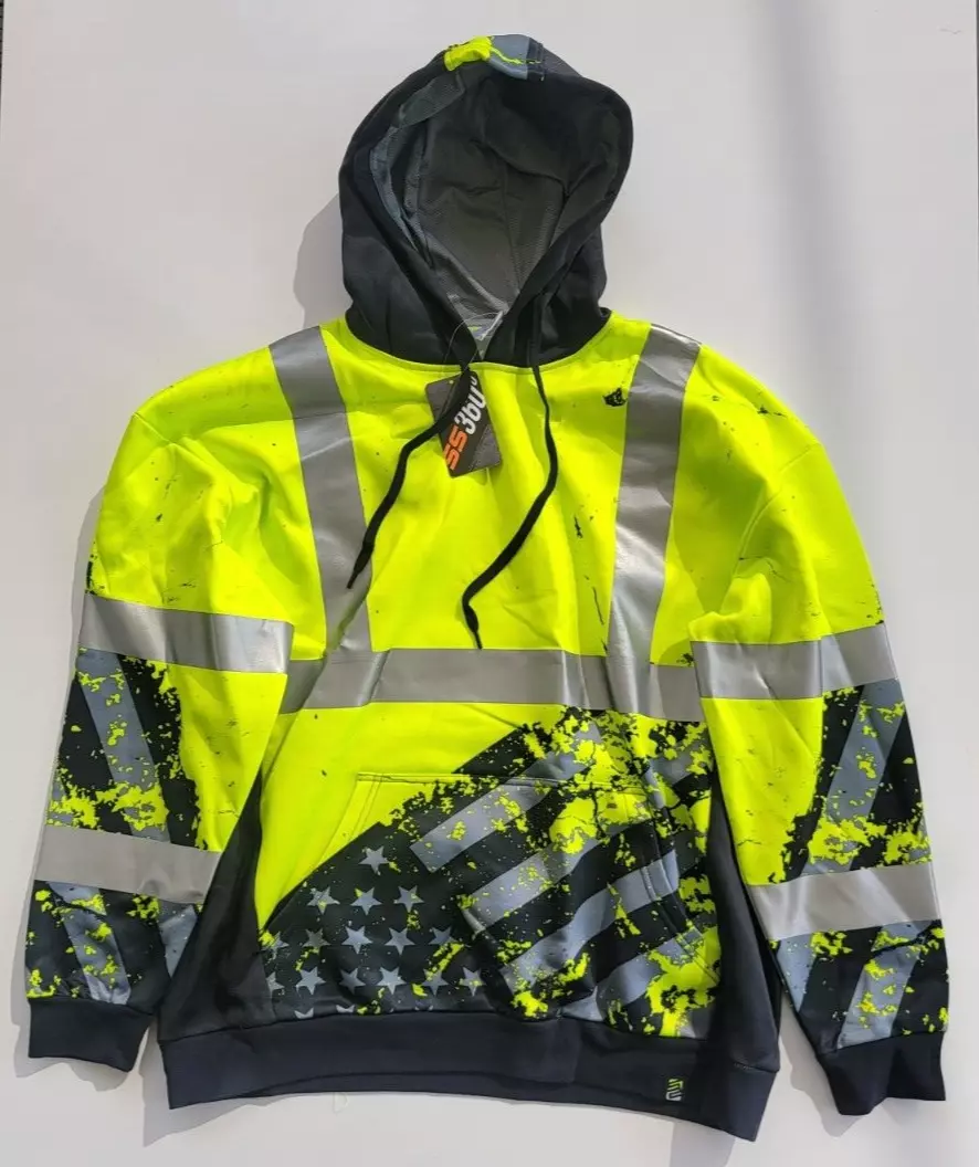 NEW SafetyShirtz SS360 American Grit Hoody Yellow Size XL
