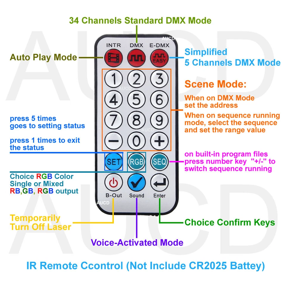 Mini 0,5-2 W RGB DMX Scan Projektor Laser Lichter KTV DJ Party Show Bühnenbeleuchtung - Bild 3 von 4