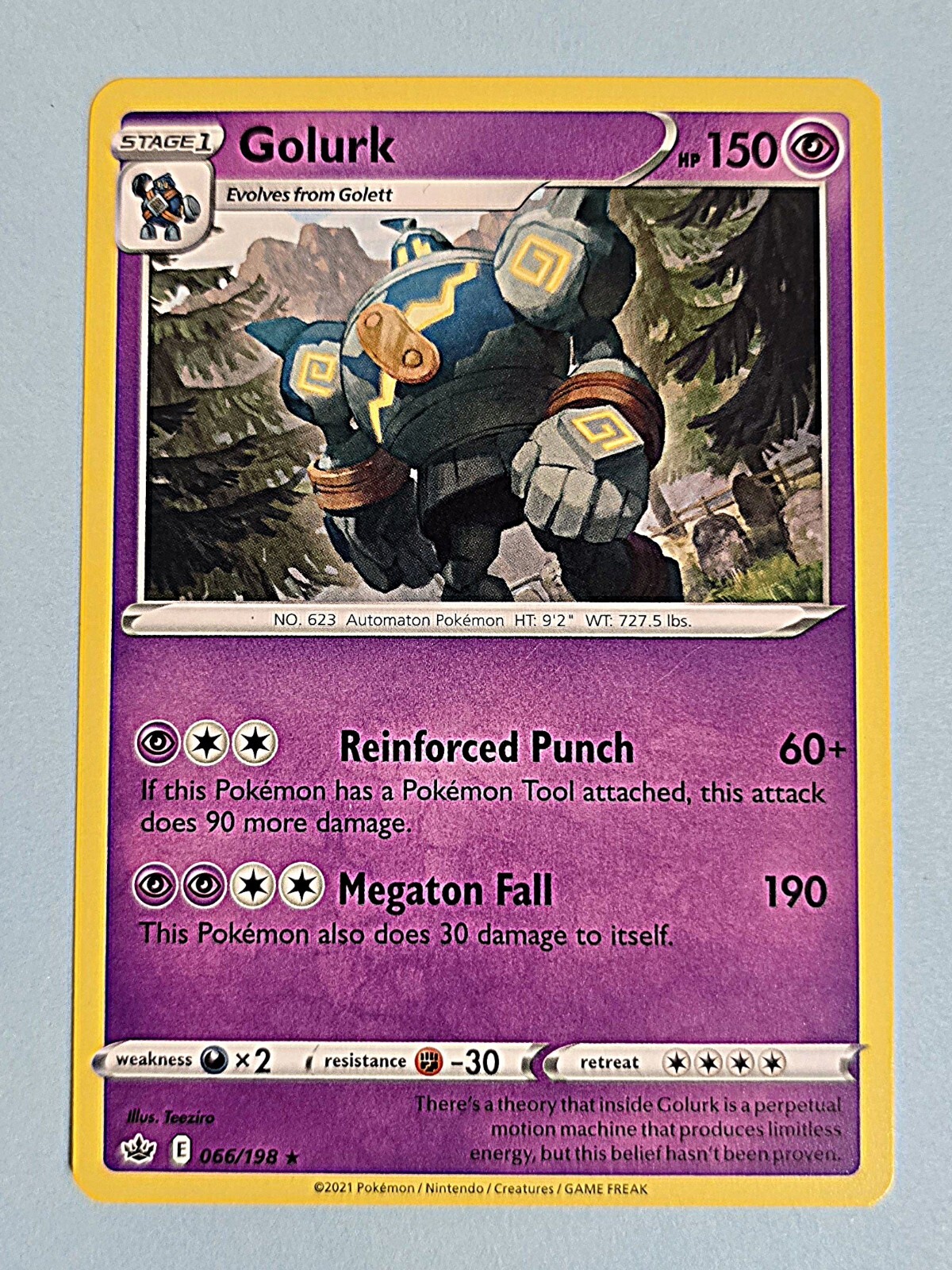 2021 Golurk 66/198 - Rare - Chilling Reign - NM/MINT Pokémon Card TCG