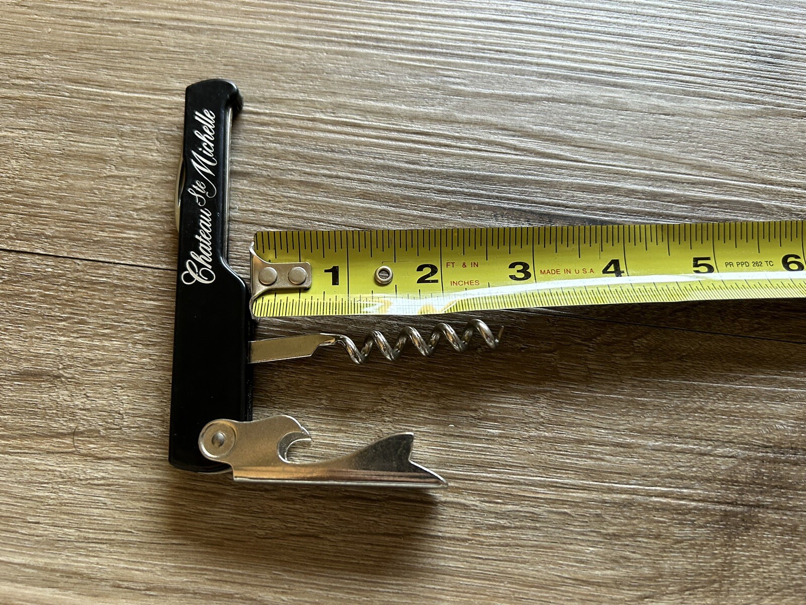 Vintage Chateau Ste Michelle E.B. Italy Corkscrew Bottle Opener Bar Tool