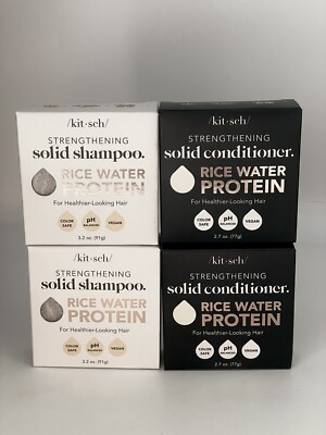 4x Kitsch Rice Bar Shampoo & Conditioner Set for Hair Growth - Set of 4 - NEW!