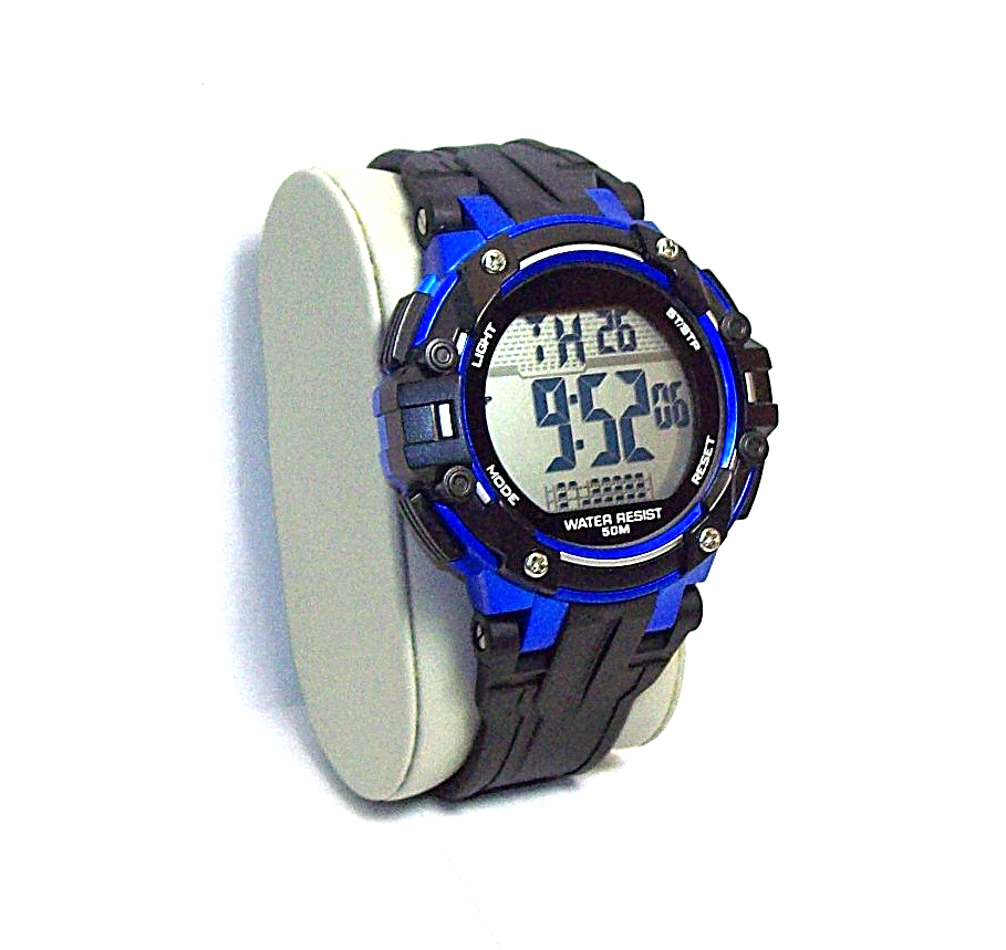 TMI Seiko Mens Chronograph Watch Killer Blue Military Sport Multi