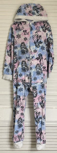 Disney Frozen Girls Fleece 1 pc Footless Hooded Pajama, Size: 8, Pockets