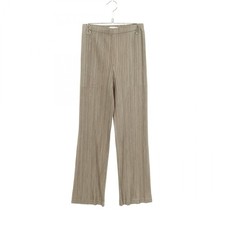 PLEATS PLEASE Pleated Pants PP51-JF402 polyester Khaki 2 Used Women