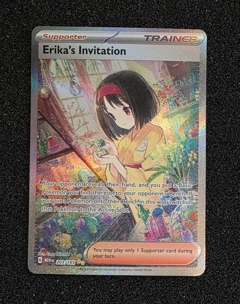 Pokemon-Scarlet & Violet 151-Erika's Invitation-SIR #203 NM
