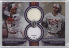 2024 Tribute Dual Relics Players Purple 38/50 Byron Buxton Carlos Correa 09qu
