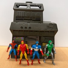 1984 Secret Wars Tower of Doom Playset with 4 Marvel Figures - Restoration Proj