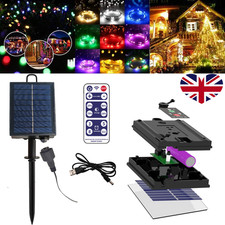 Solar Panel Controller with Remote for Christmas Garden LED String Copper Light