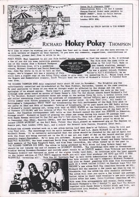 Richard Thompson Hokey Pokey 2 - Jan 1986 Fanzine UK A4 Fanzine Enthält Jerry
