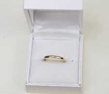 18k Yellow Gold Wedding Band Ring 2.1mm Size M Hallmarked 750 18ct Gold Ring