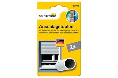 SCHELLENBERG Anschlagstopfen Rollladenstopfen 2 Stück weiß Länge 40 mm Ø 20 mm