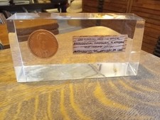 Ronald Reagan 1981 Inaugural Platform Commemorative Display Acrylic Wood Metal