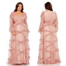 Mac Duggal 68425 Bishop Sleeve Ruffle Dress NWT Size 24W