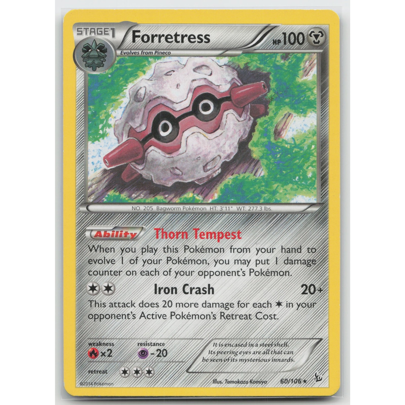 Forretress XY - Flashfire 60/106 R MP Pokemon