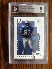 2000 00 UD Upper Deck SP Authentic Shaun Alexander RC Rookie RC MINT BGS 9 